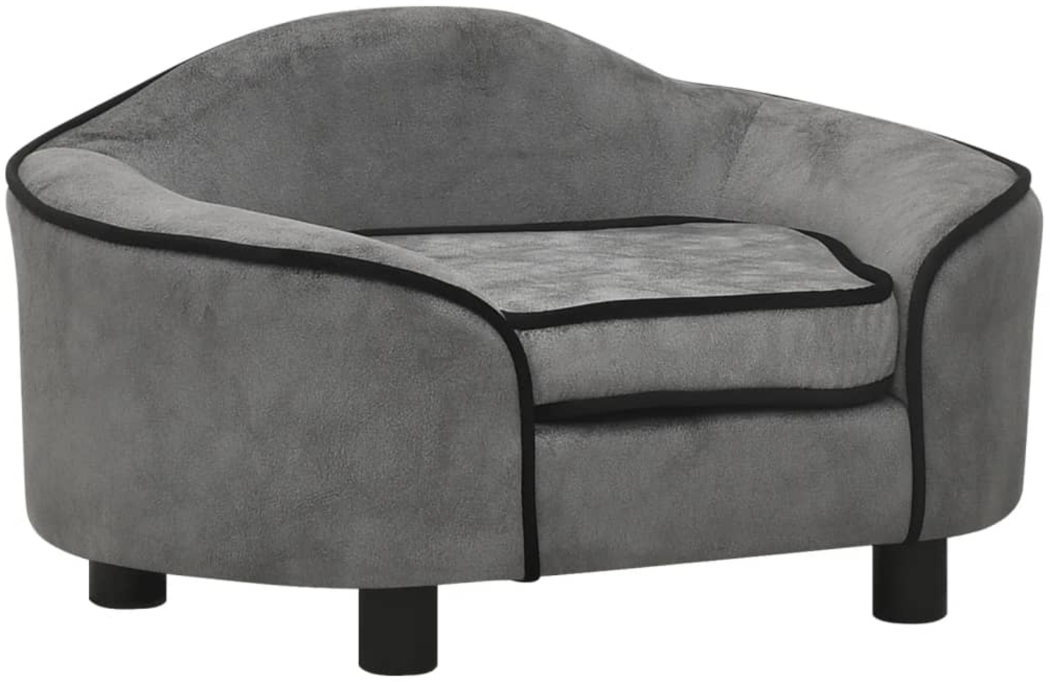 vidaXL Hundesofa Grau 67x47x36 cm Plüsch 171084 Bild 1