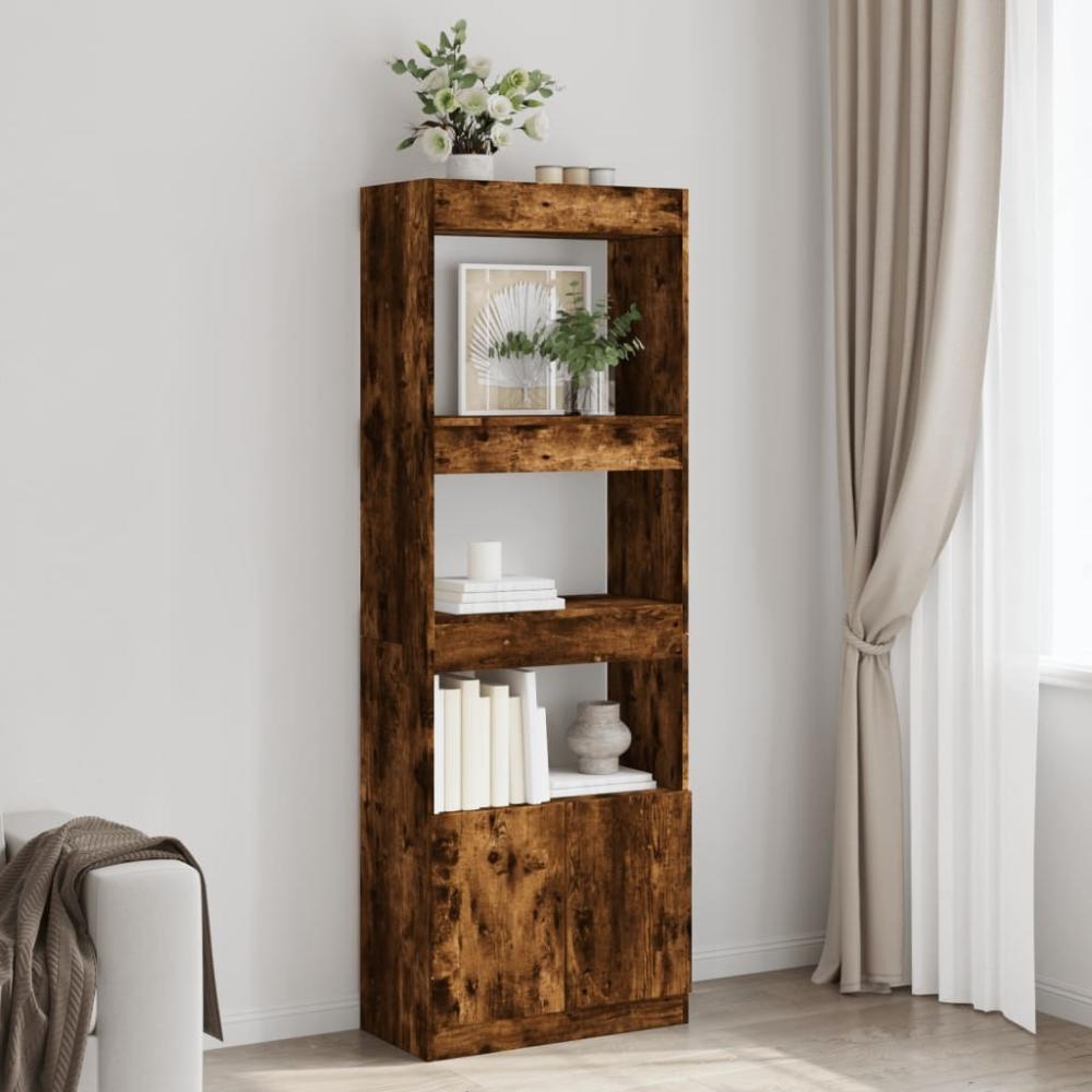 vidaXL Highboard 63x33x180 cm Räuchereiche Holzwerkstoff 3309604 Bild 1