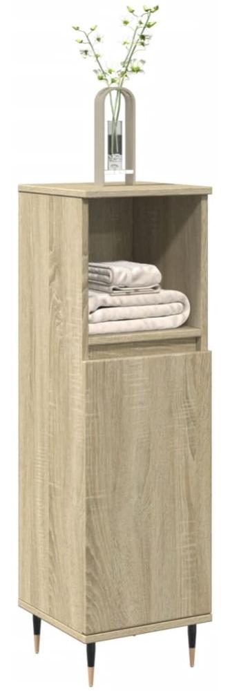 vidaXL Badschrank Sonoma-Eiche 30x30x100 cm Holzwerkstoff 849670 Bild 1