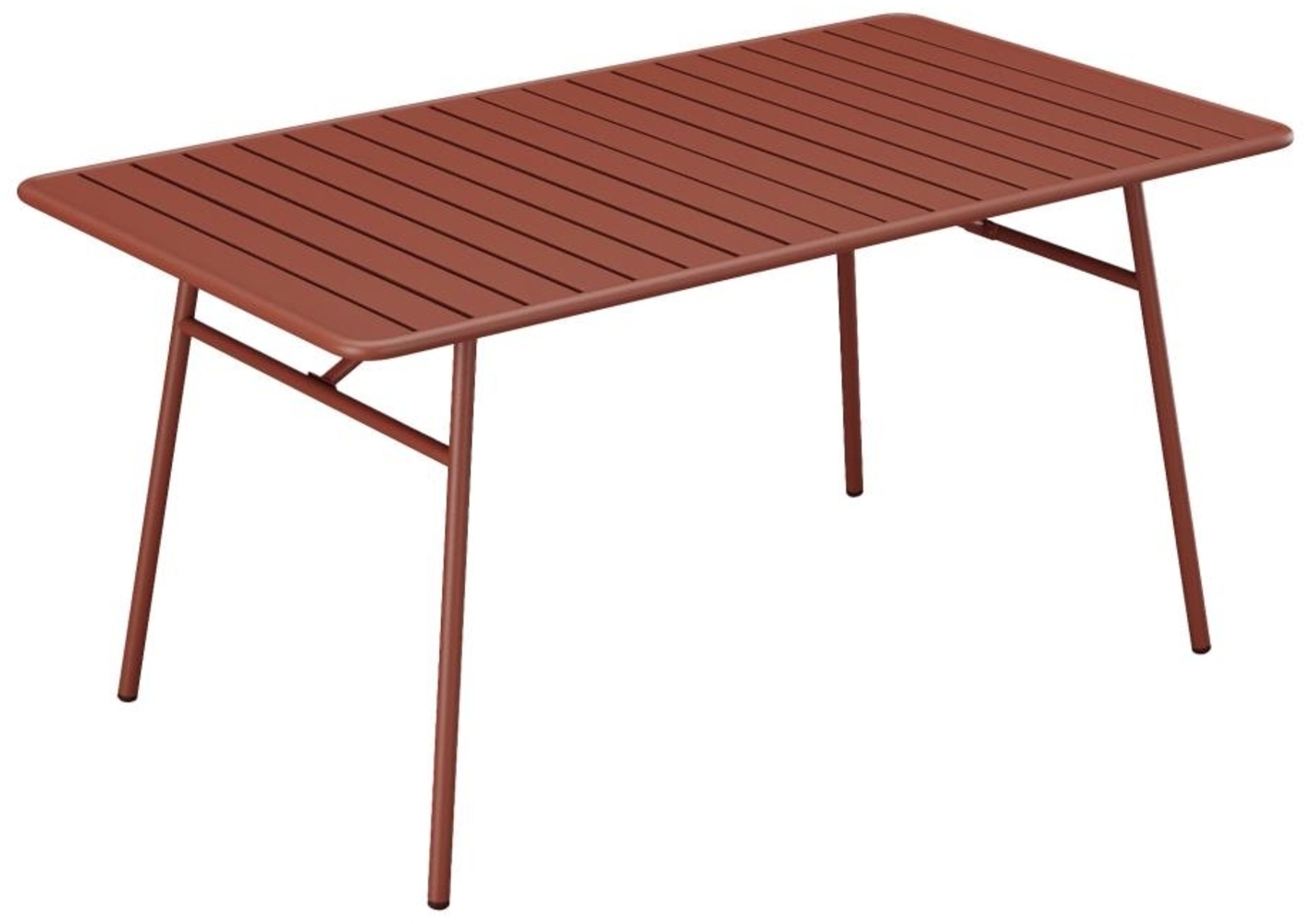 Vente-unique - Gartentisch - L. 200 cm - Metall - Terracotta - MIRMANDE von MYLIA Bild 1