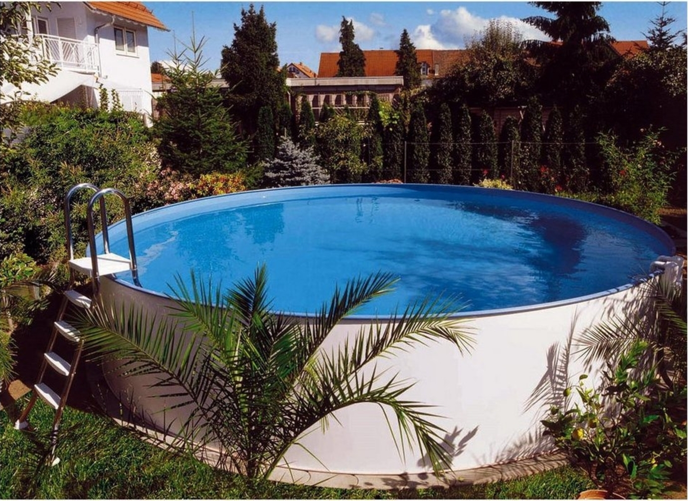 Planet Pool Rundpool Stahlwandpool rund Exklusiv 500x150 cm, Stahl 0,8 (Einzelbecken), verzinkte Stahlwand Bild 1