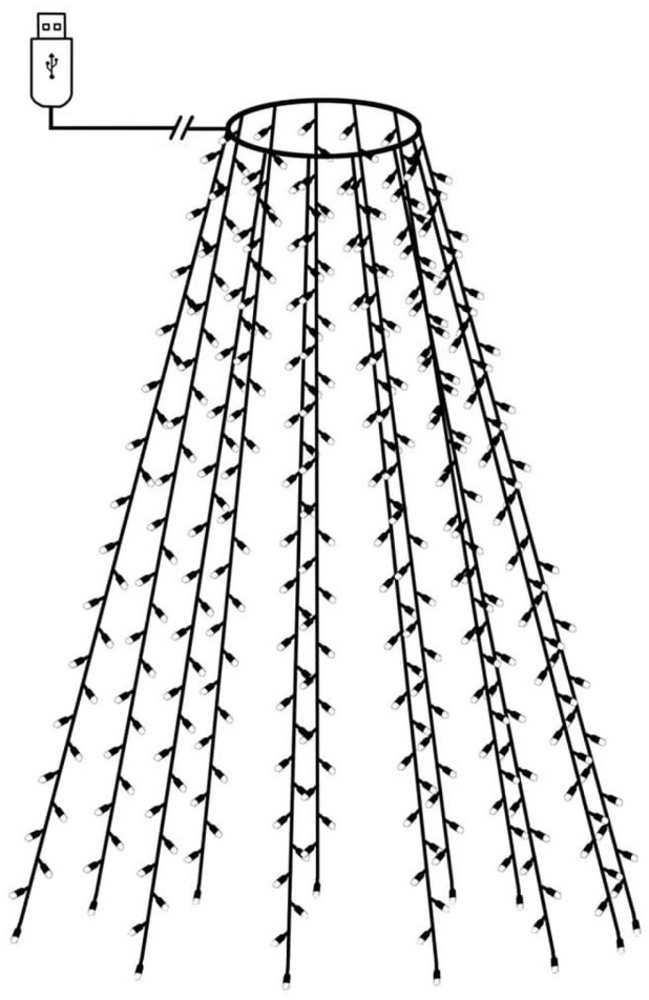 vidaXL Weihnachtsbaum-Lichternetz mit 150 LEDs Mehrfarbig 150 cm 328868 Bild 1