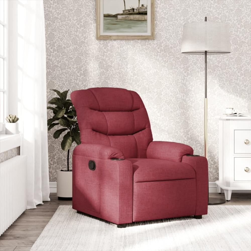 vidaXL Relaxsessel Weinrot Stoff 374150 Bild 1