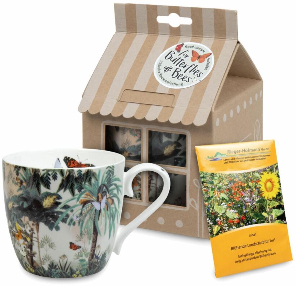 Könitz Becher Jungle heritage - Binny Talib, Tasse mit Blumensamen, Bone China, 425 ml, 11 5 057 2741 Bild 1