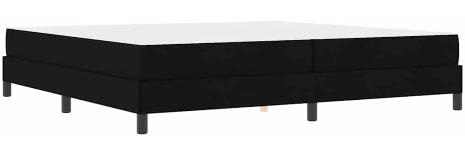 vidaXL Boxspringbett mit Matratze Schwarz 200 x 200 cm Stoff 3398516 Bild 1