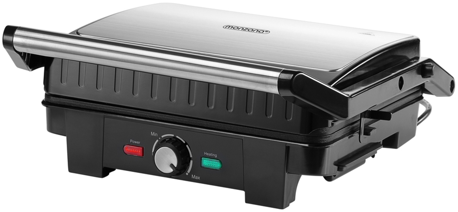 Monzana Kontaktgrill Edelstahl mit 2200W BPA Frei Bild 1