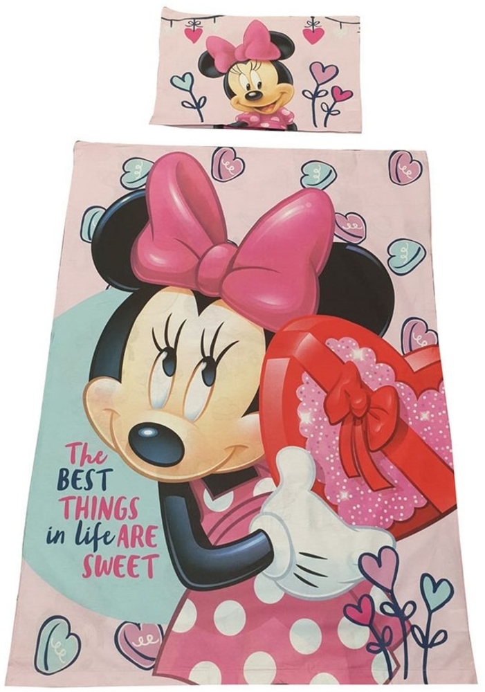 Disney Minnie Maus Kinder-Bettwäsche Set 'The best Things in Life are Sweet' 140 x 200 cm Bild 1