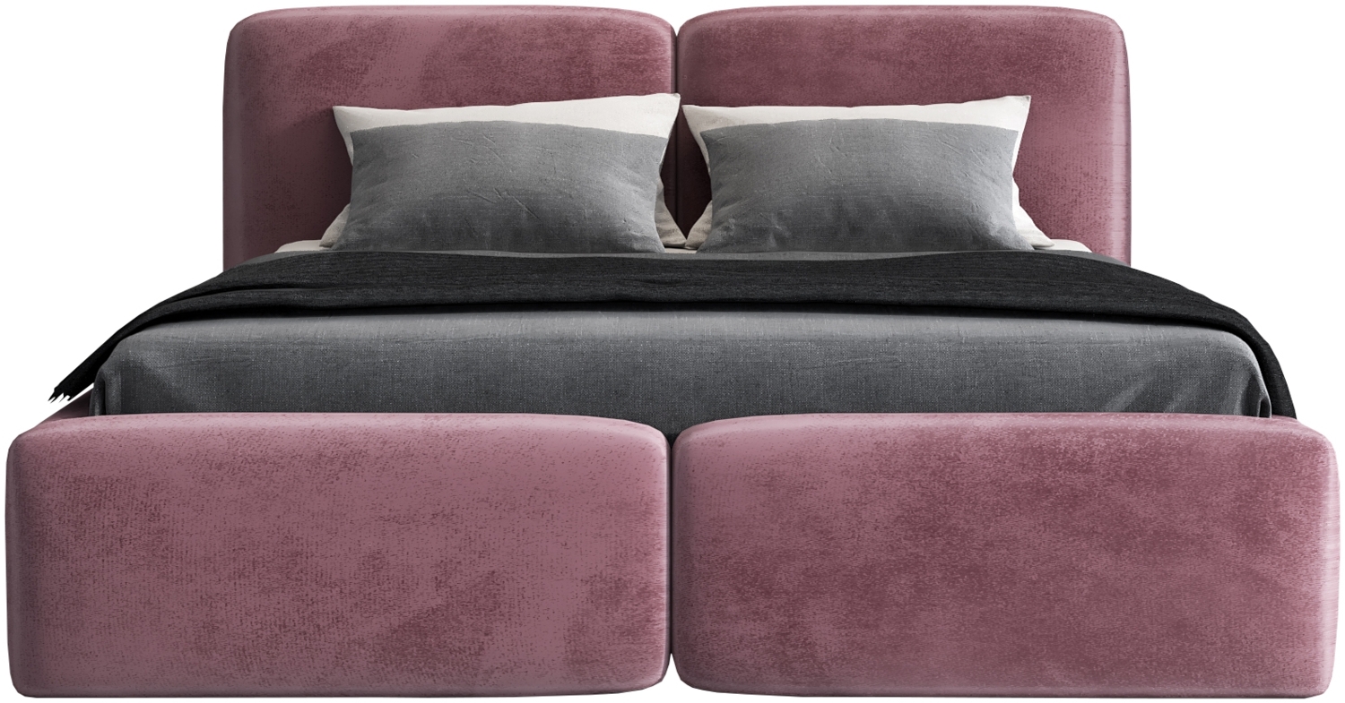 Polsterbett OLKE 180x200 ohne Matratze mit Bettkasten und Lattenrost. Farbe: Flamingo 14 Bild 1