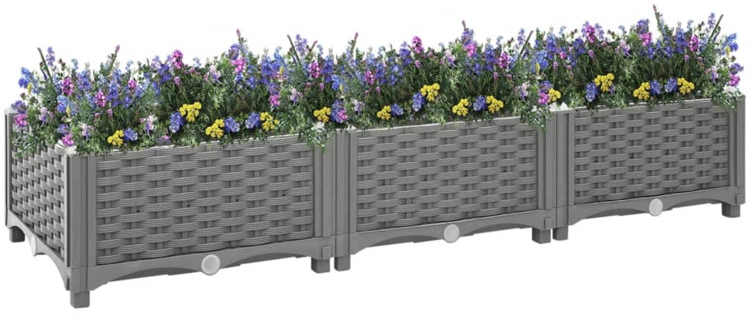 vidaXL Hochbeet 120x40x23 cm Polypropylen 153291 Bild 1