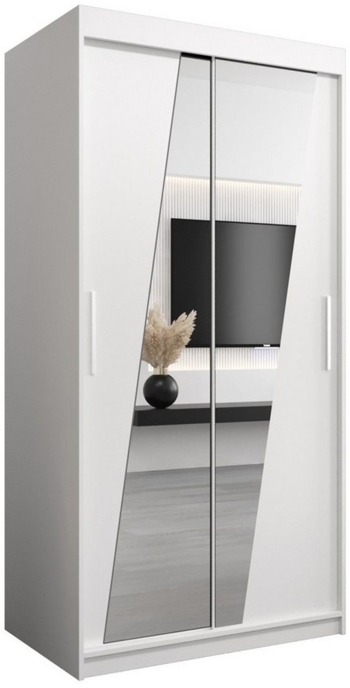 ABIKS MÖBEL Schwebetürenschrank RHOMB Schlafzimmerschrank - mit Spiegel, Kleiderstange und Regalen Bild 1