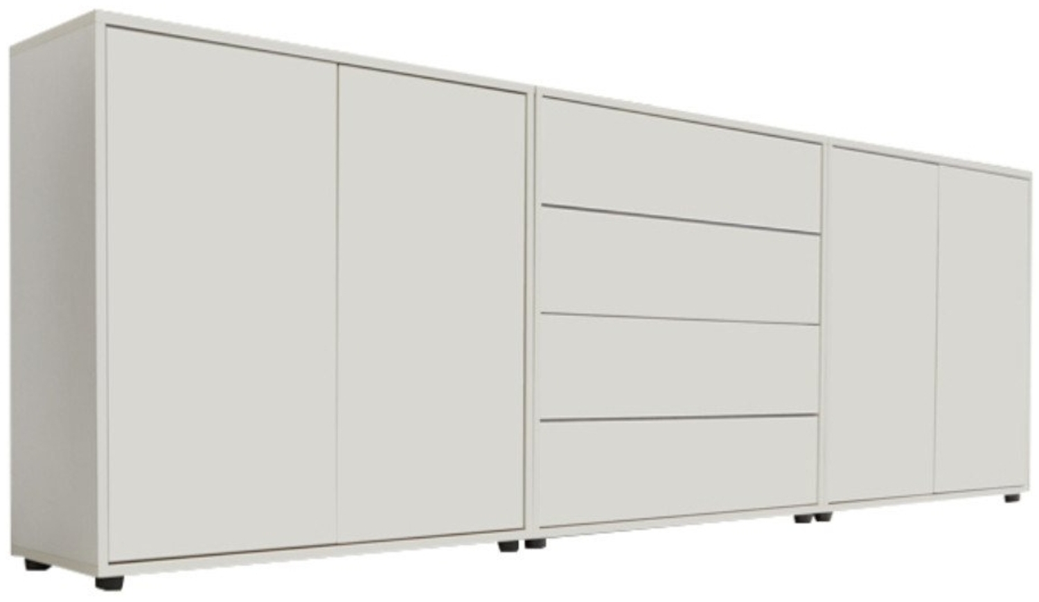 BMG Möbel Sideboard Mailand Set 5 (Kommode Anrichte Aktenschrank), 2x Schuhschrank, 1 x Schubkastenkommode Bild 1