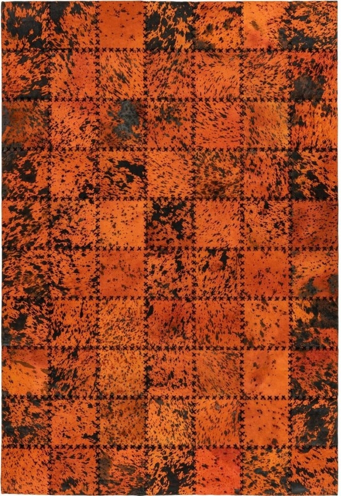 calo-deluxe Fellteppich Rankel 205 Lederteppich, rechteckig, Höhe: 5 mm, farbige Patchwork Unikate, echtes Rinderfell, Wohnzimmer Bild 1