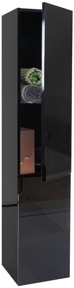 Hängeschrank HWC-B19 hochglanz 150x30cm ~ schwarz Bild 1