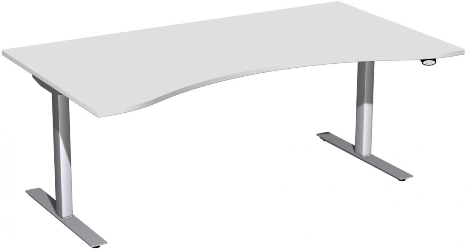 Elektro-Hubtisch 'Flex', höhenverstellbar, 180 x 100 x 68-116cm, Lichtgrau / Silber Bild 1