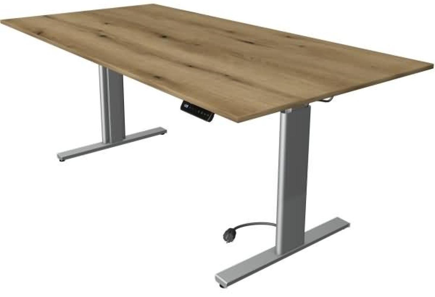 Kerkmann Schreibtisch Sitz-Stehtisch Move 3 silber 200x100x74-120cm elektr. höhenverstellbar asteiche Bild 1