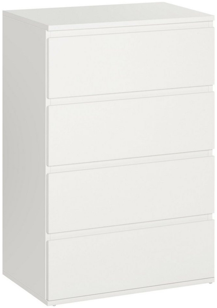 HOMCOM Kommode Schubladenschrank Sideboard mit 4 Schubladen (Beistellschrank, 1 St, Büroschrank), für Wohnzimmer, Schlafzimmer, Weiß, 55 x 33 x 80 cm Bild 1