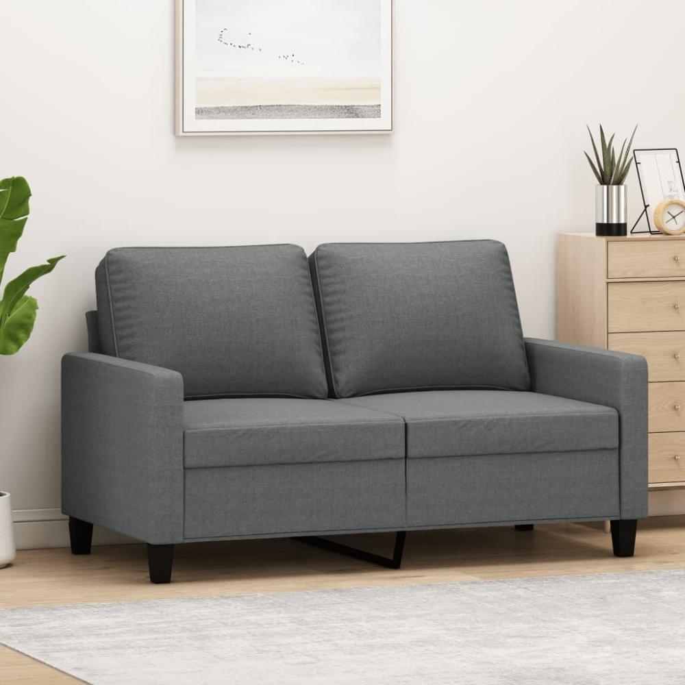 vidaXL 2-Sitzer-Sofa Dunkelgrau 120 cm Stoff 359156 Bild 1