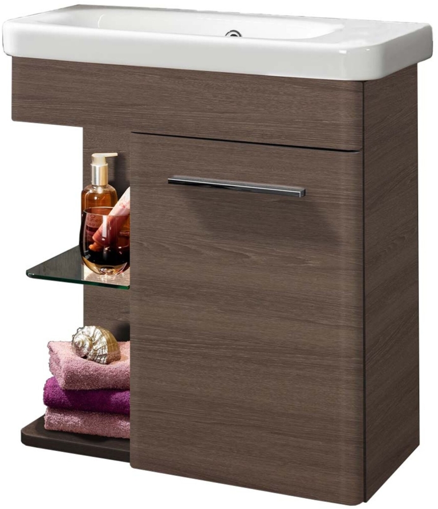 LANZET K8 Gäste WC Set 60 cm Dunkelbraun Bild 1