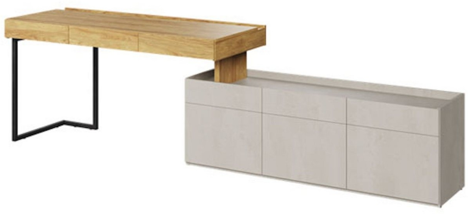 Kinderzimmer-Set Teen Flex 2-teilig Hickory Natur betonfarben Bild 1