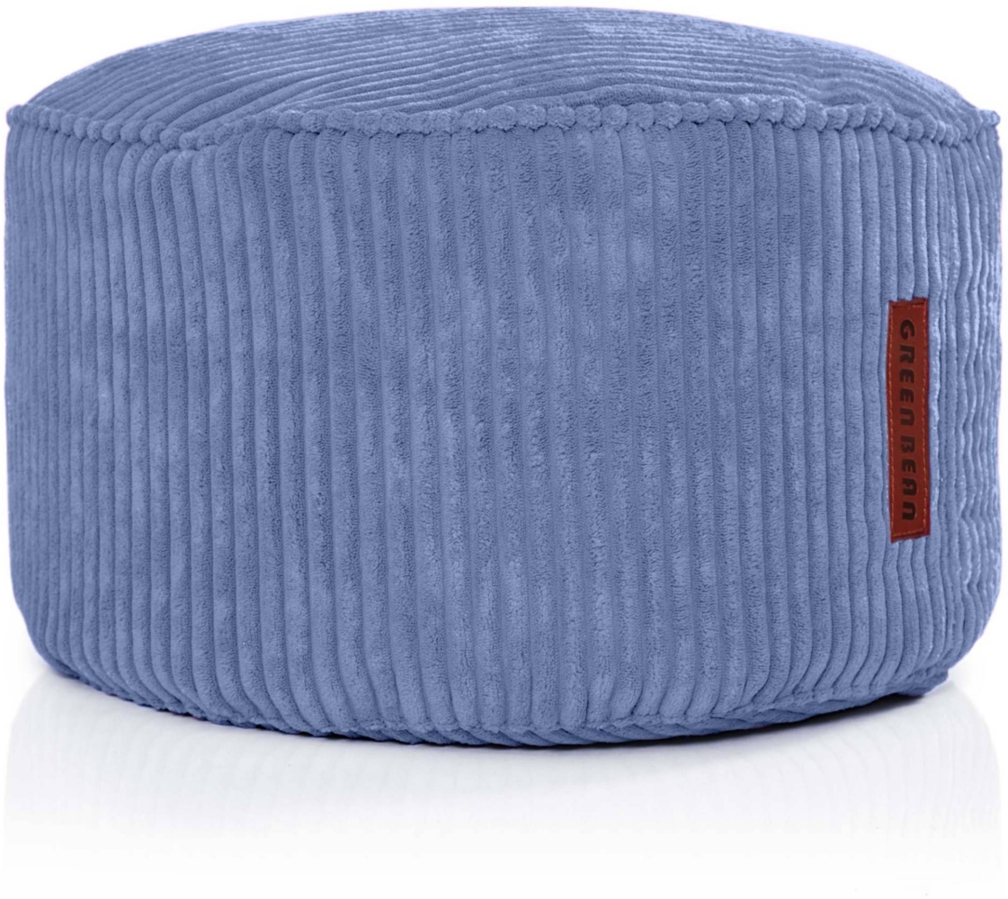 Green Bean® Indoor Sitzhocker Pouf 45x25cm EPS-Perlen Füllung & Cordstoff Kuschelig Weich Waschbar - Beige Bild 1