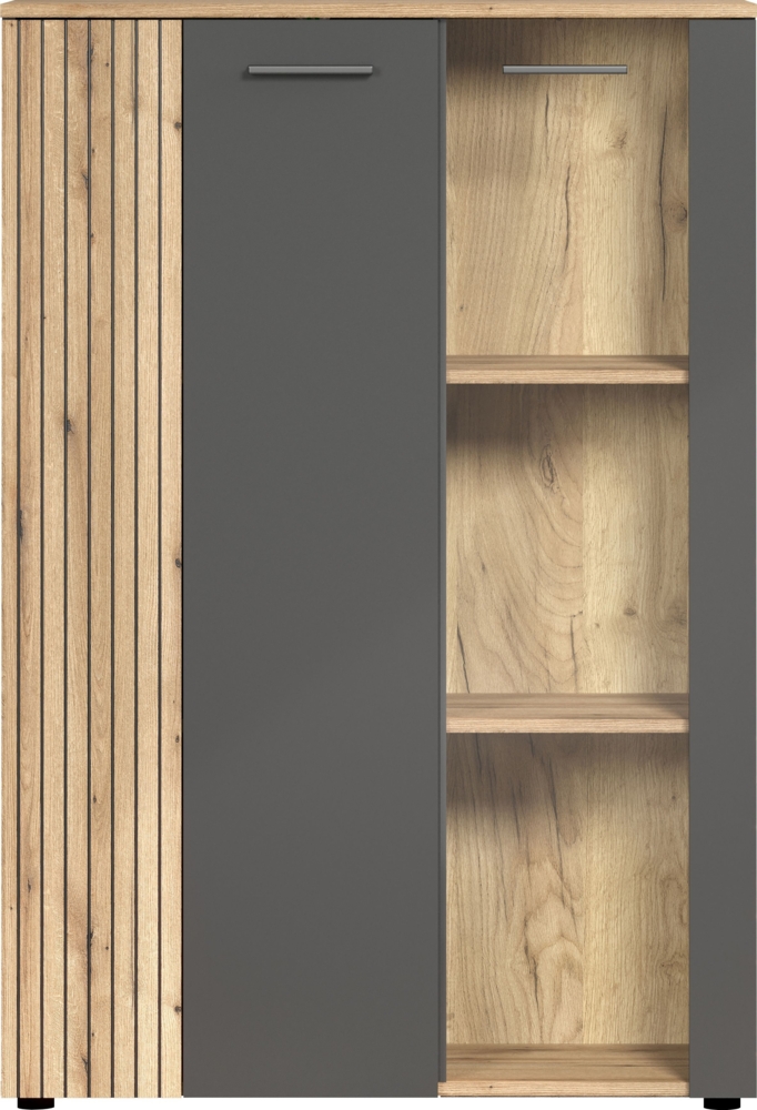 Highboard Esteban in grau und Eiche Evoke 90 x 132 cm Bild 1
