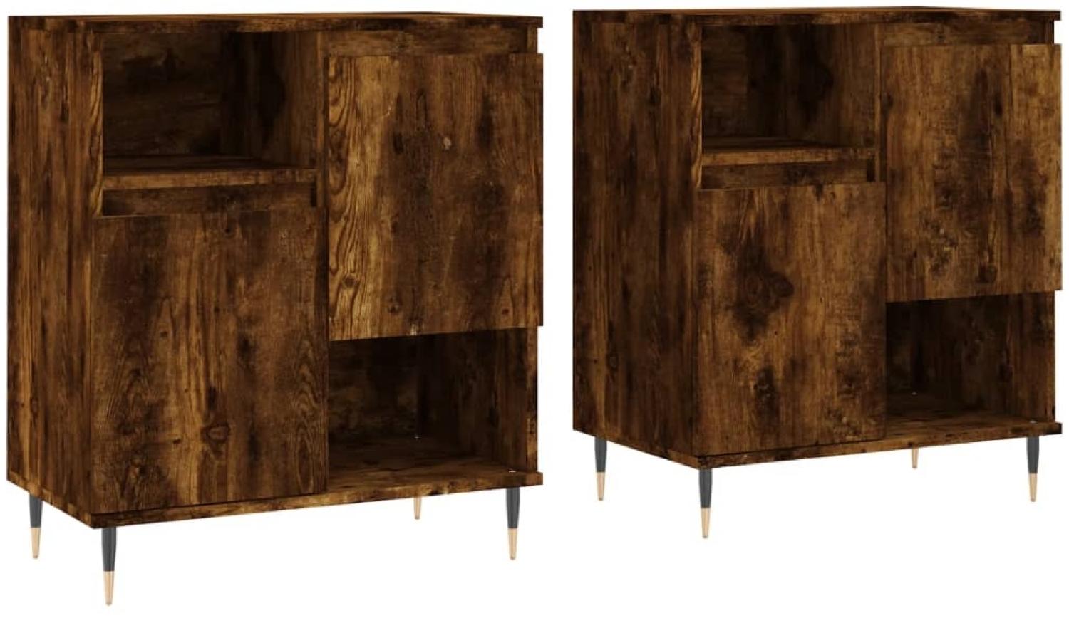 vidaXL Sideboards 2 Stk. Räuchereiche Holzwerkstoff 3190122 Bild 1