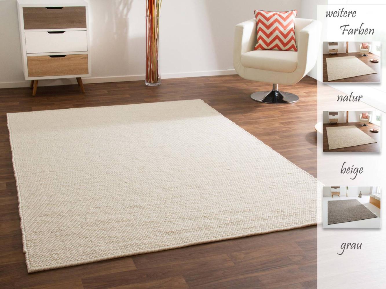 Handweb Teppich Gabun, Farbe: natur, Größe: 250x340 cm Bild 1