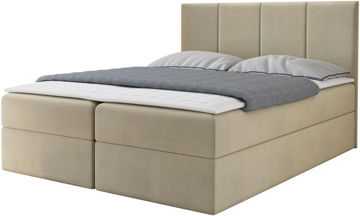 Boxspringbett Rebos, Natur, 140 x 200 cm Bild 1