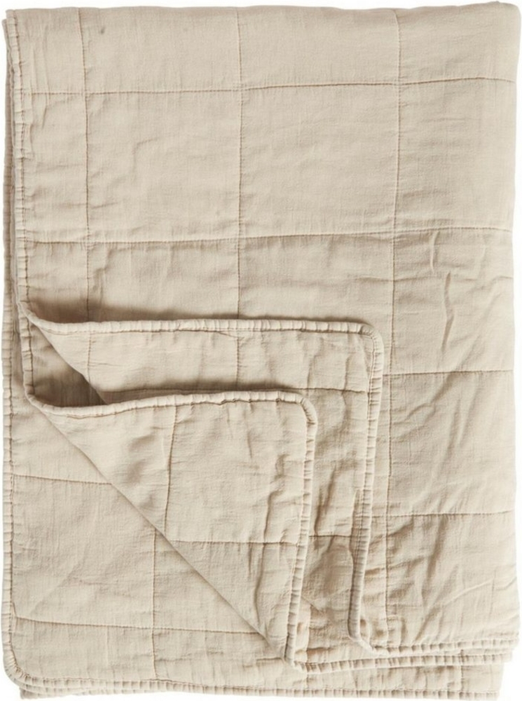 Ib Laursen - Decke Quilt Tagesdecke Überwurf 180x130cm Natur 6108-30 Bild 1