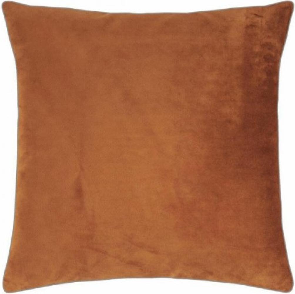 PAD Kissenhülle Samt Elegance Cognac Braun (50x50cm) 455445-T10 Bild 1