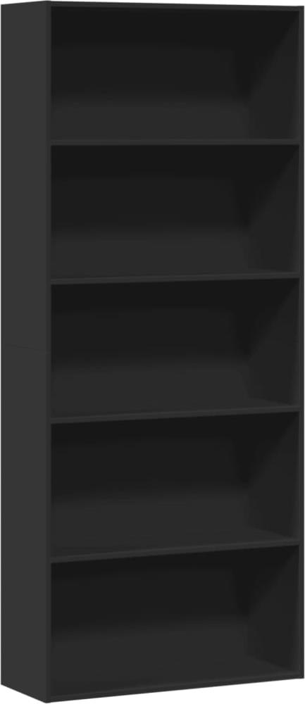 vidaXL Bücherregal Schwarz 80x30x189 cm Holzwerkstoff 3314670 Bild 1