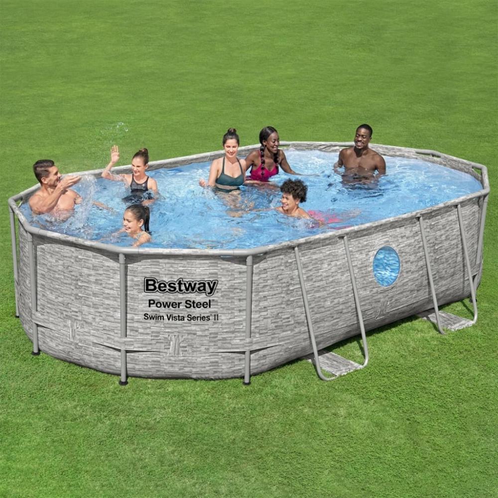 Bestway Power Steel Pool-Set 488x305x107 cm 93335 Bild 1