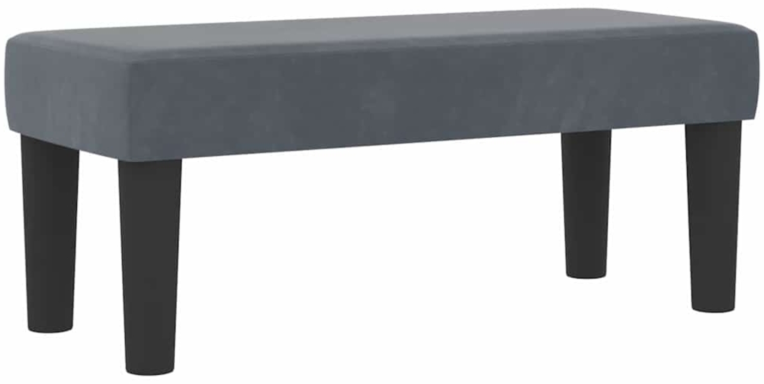 vidaXL Boxspringbett mit Matratze Dunkelgrau 80 x 200 cm Samt 3344409 Bild 1