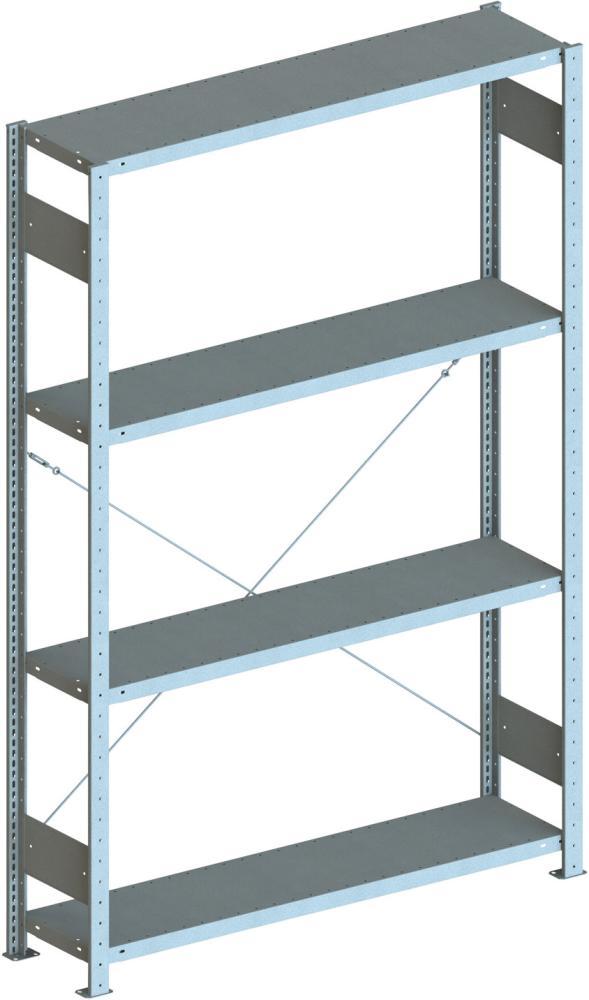 Steckregal S3 230 GF 2500x1300x600 mm RAL7035 Bild 1