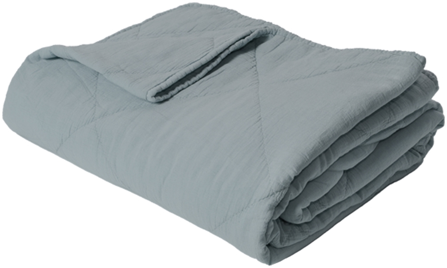 Decke Überwurf 100% Baumwolle 140 x 200 cm Skandinavisch Hellblau Bild 1