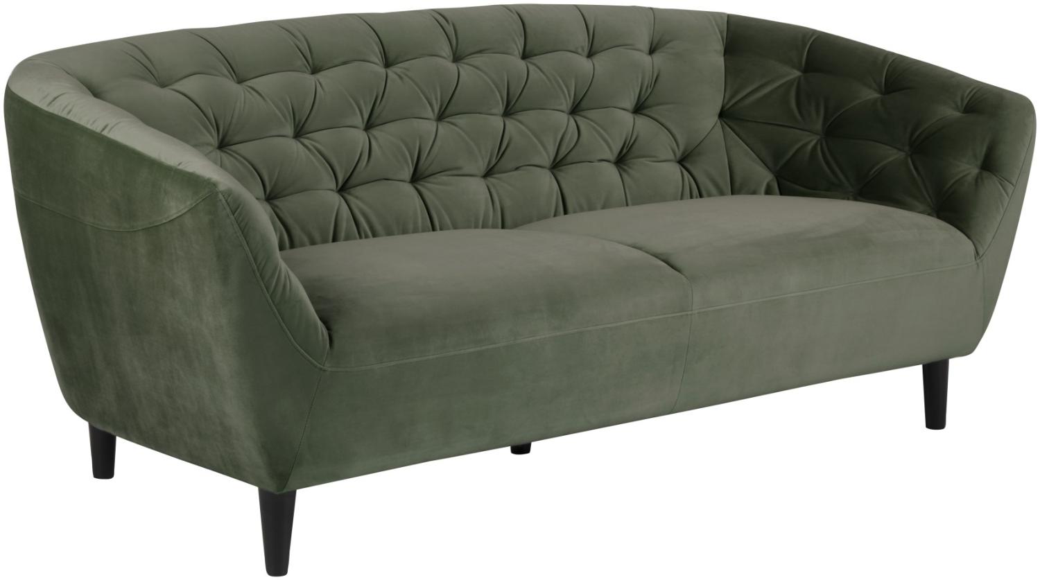 Sofa Rita 3 Personen tannengrün schwarz Couch Wohnzimmer Polstersofa Garnitur Bild 1