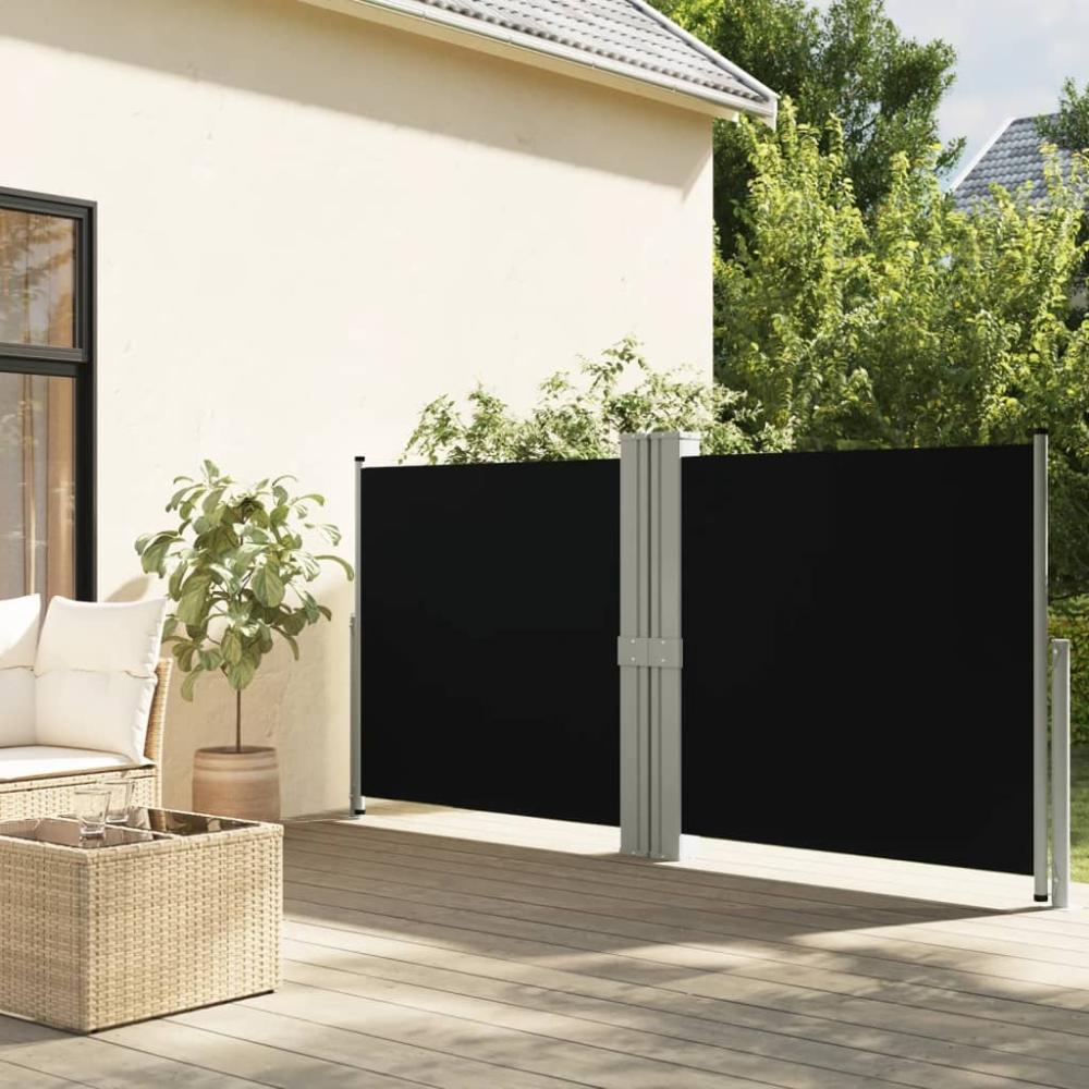 vidaXL Seitenmarkise Ausziehbar Schwarz 140x1200 cm 318060 Bild 1