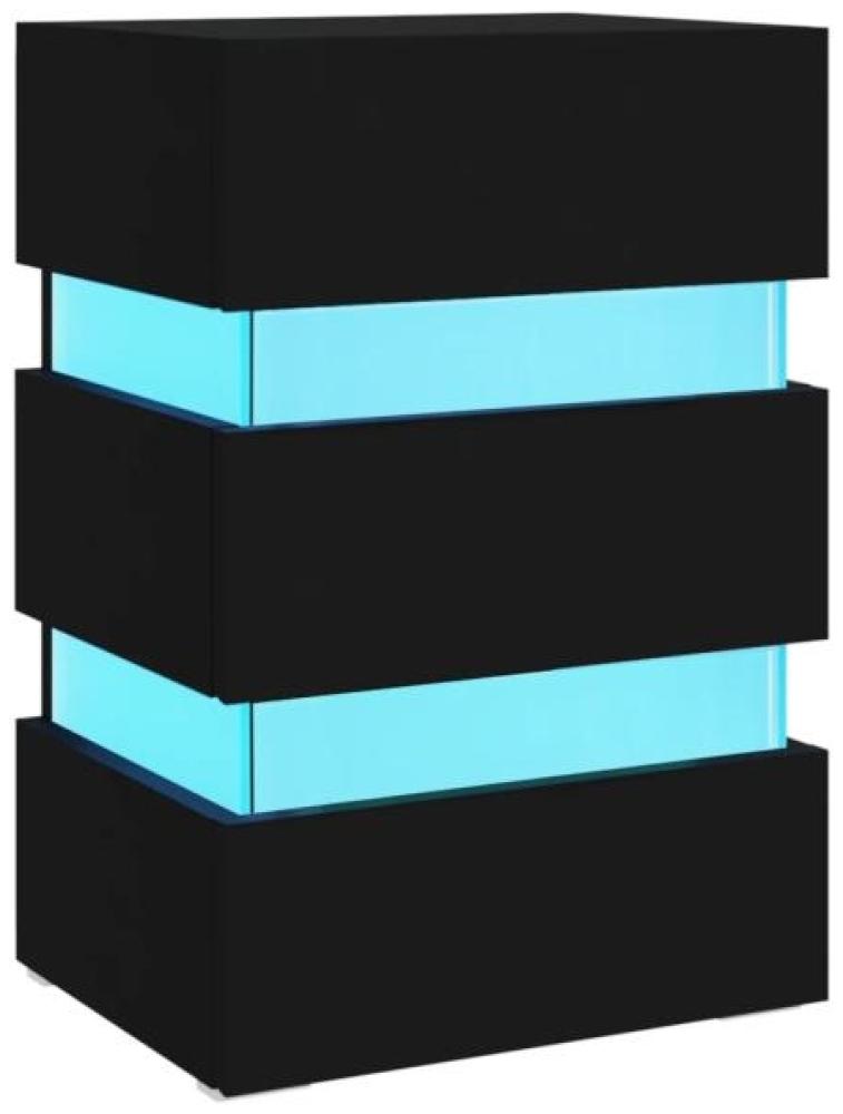 vidaXL LED-Nachttisch Schwarz 45x35x67 cm Holzwerkstoff 326841 Bild 1