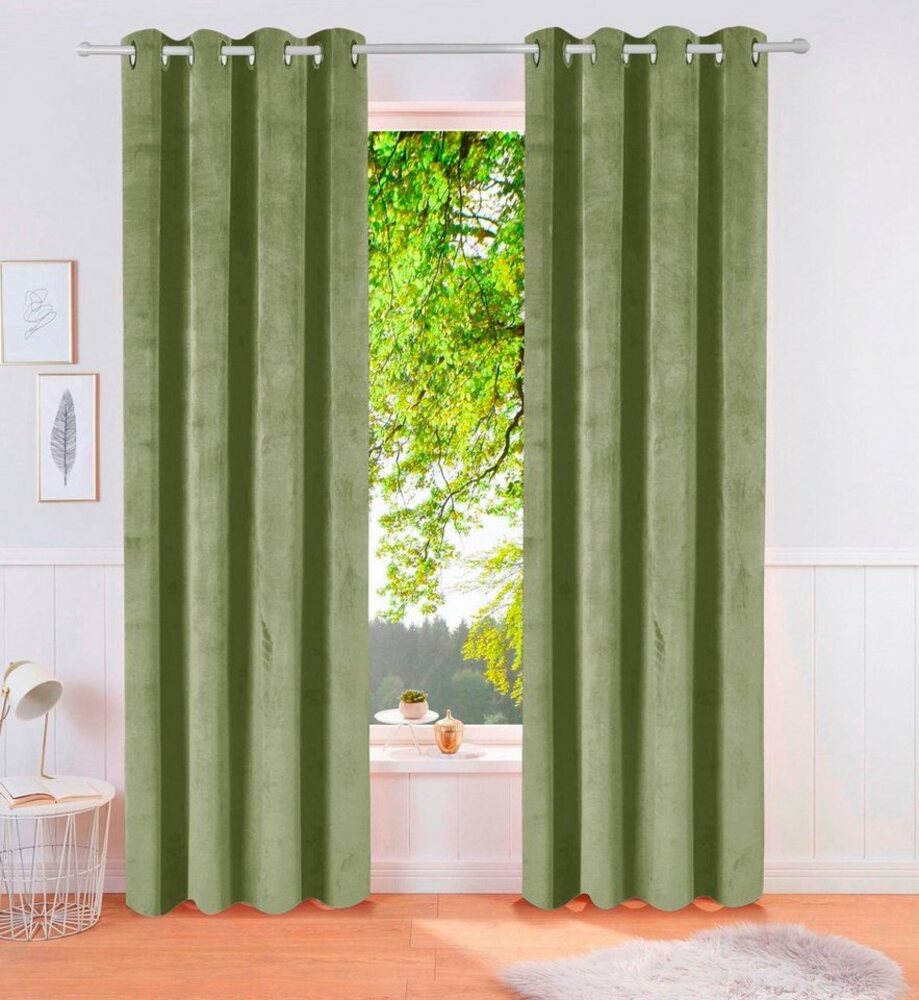 LeGer Home by Lena Gercke Vorhang Samt Ladina, Ösen (1 St), blickdicht, Polyester, blickdichter Vorhang, Samt Vorhang Bild 1