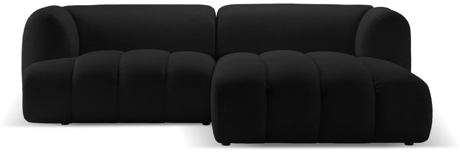 Micadoni Modulares Ecksofa Harry 3-Sitzer Rechts 3D-Stoff Schwarz Bild 1