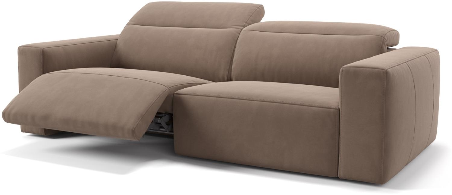 Sofanella 3-Sitzer LENOLA Stoff Stoffsofa Designersofa in Hellbraun XL: 242 Breite x 109 Tiefe Bild 1