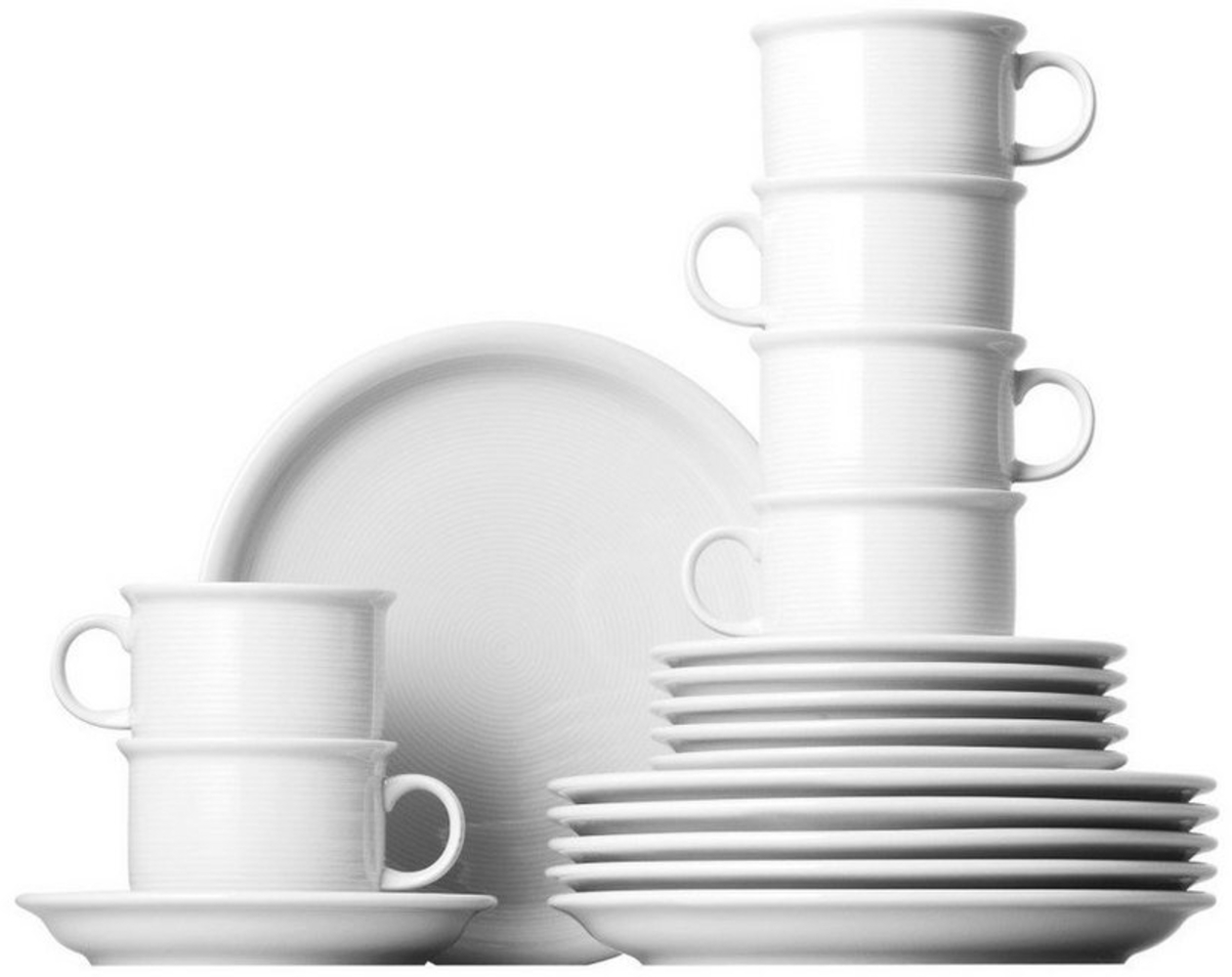 Thomas Porzellan Kaffeeservice Kaffeeset 18-tlg. - TREND Weiß - 1 Set (18-tlg), 6 Personen, Porzellan, Porzellan, spülmaschinenfest, mikrowellengeeignet Bild 1