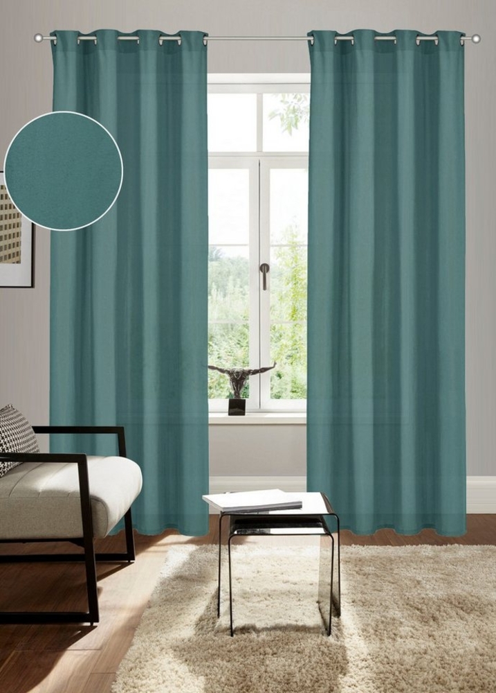 Bruno Banani Vorhang Lagan (2 St), Ösen, blickdicht, Polyester, 2-er Set, gewebt, Microfaser, versch. Größen, einfarbig, Bestseller Bild 1