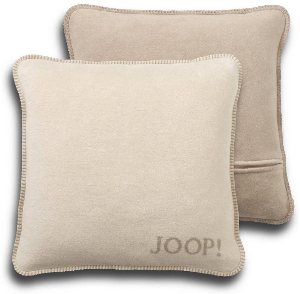 JOOP! Dekokissen Uni Doubleface Pergament-Sand 50x50 cm, Uni, Markenname Bild 1