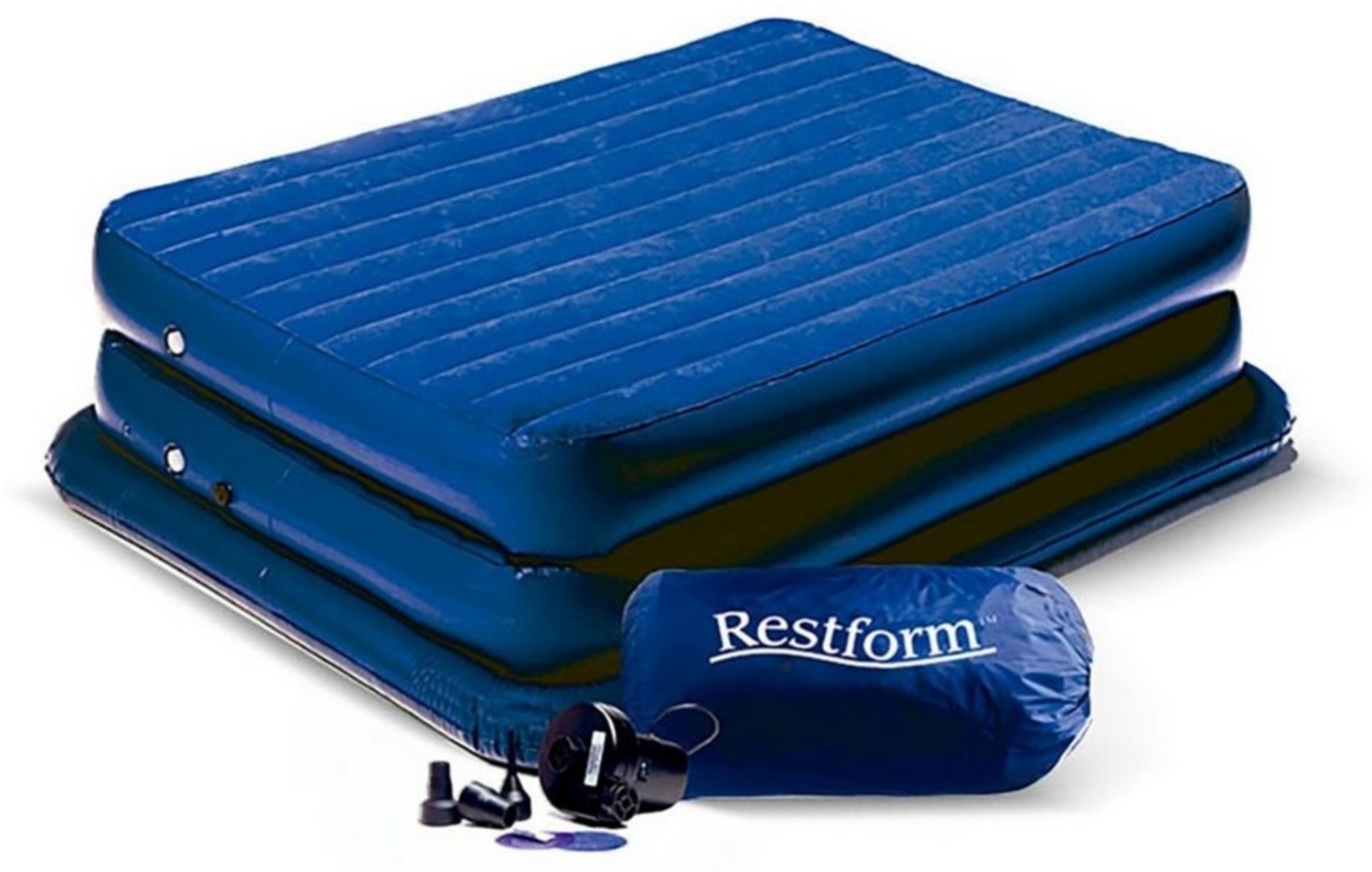 Restform® Luftbett High Raised Airbed Single, (Set, 7-tlg, teilig), Aufblasbare Matratze für 1 Person, 90x190, mit elektrischer Pumpe Bild 1