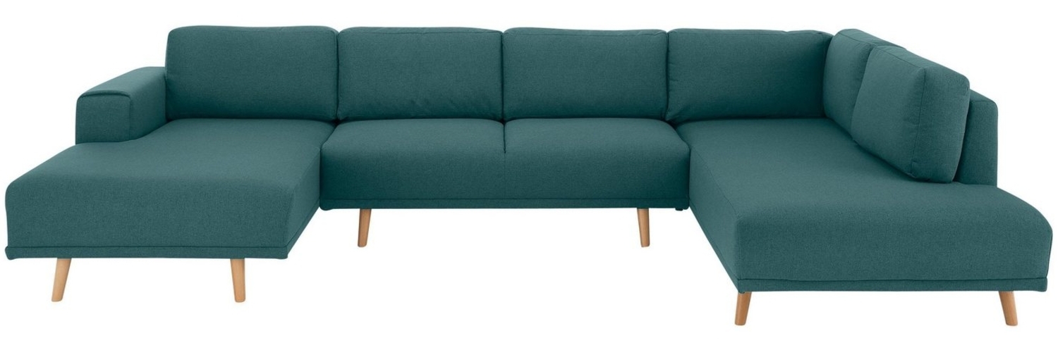 Home affaire Wohnlandschaft Lasse U-Form, im scandinavischem Stil mit Holzfüßen Bild 1