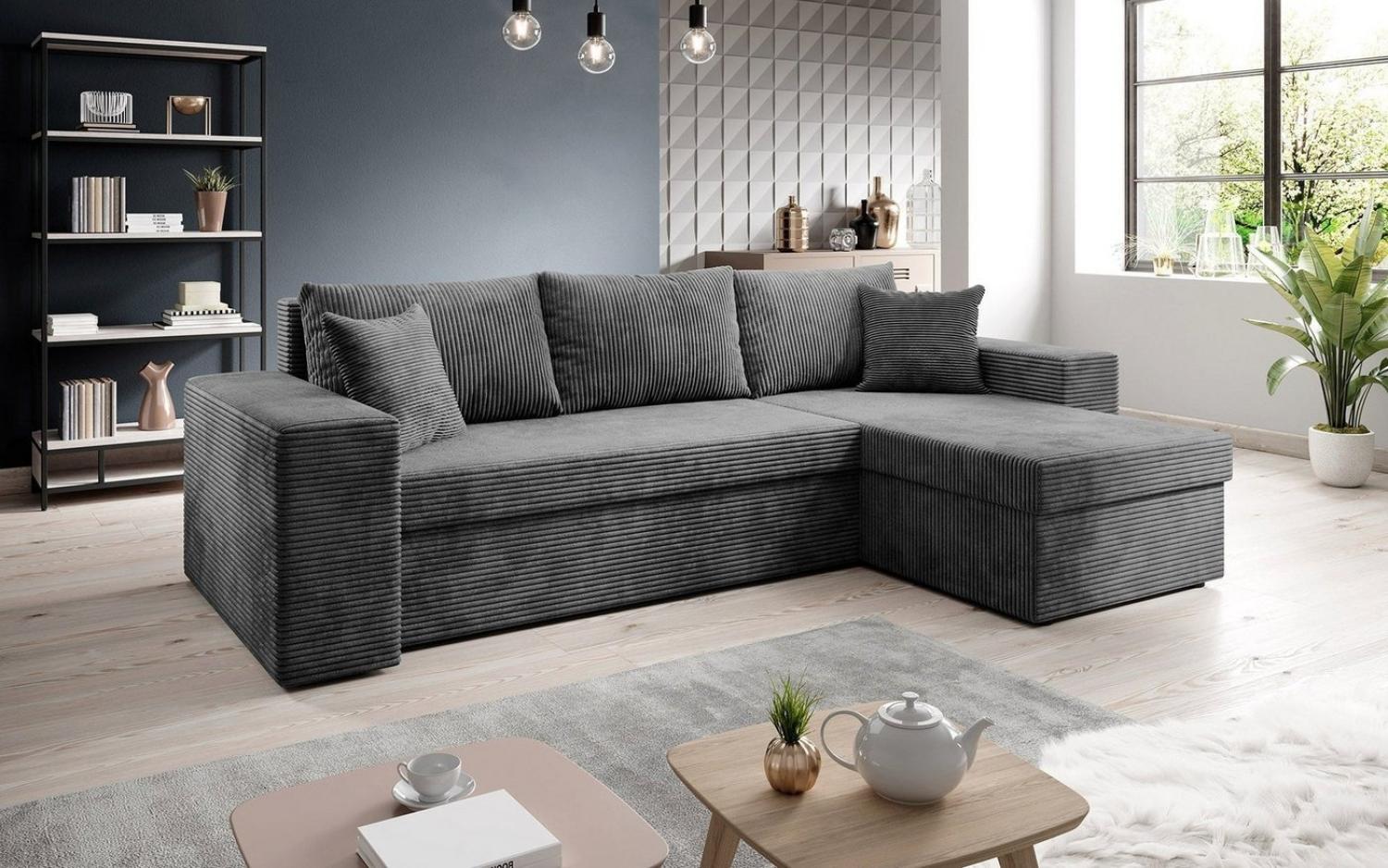 Luxusbetten24 Schlafsofa Designer Sofa Denver, mit Stauraum und Schlaffunktion Bild 1