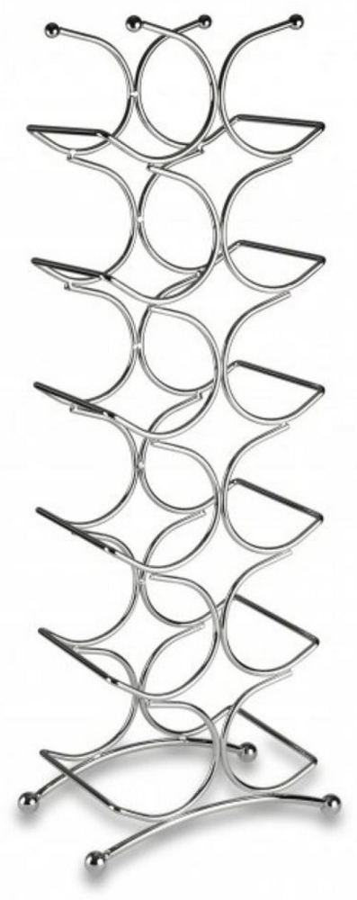 Brenger 'Justinus' Flaschenregal für 12 Flaschen, Metall silber, B/T/H: 25 x 15 x 69 cm Bild 1