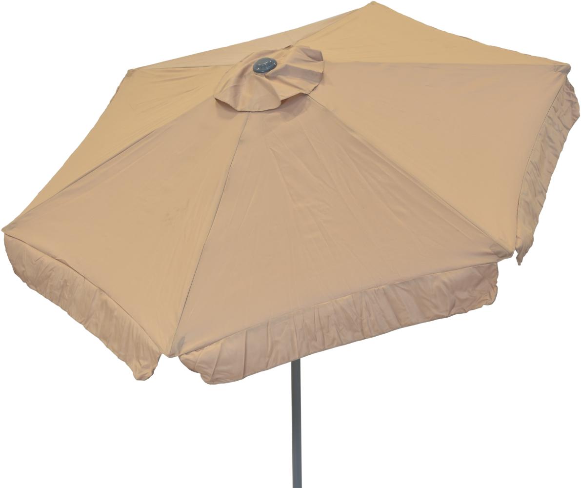 Sonnenschirm, rund 270 cm, beige Bild 1