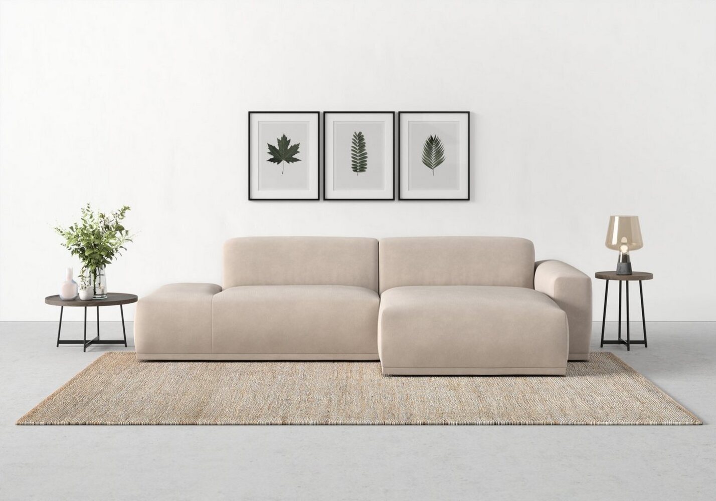 TRENDMANUFAKTUR Ecksofa Braga, mit hochwertigem Kaltschaum, L-Form, in Cord erhältlich, 2 Teile, modernes Sofa, Couch mit hohem Sitzkomfort, 275/72/160 cm (B/H/T) Bild 1